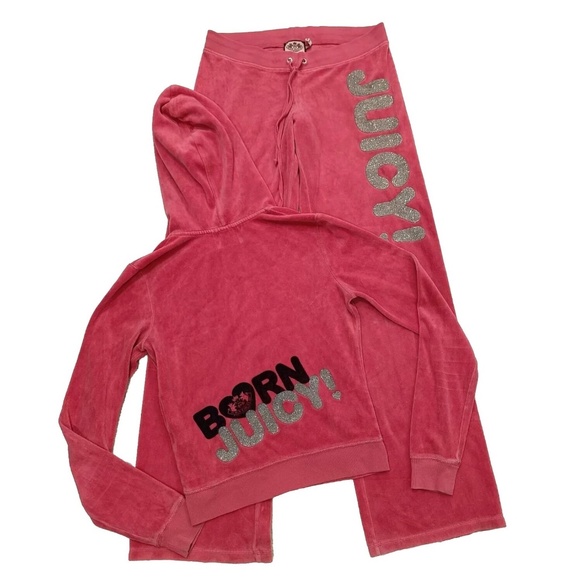Vintage Juicy Couture Tracksuit Matching Set Jacket Small Pants